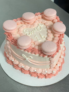 Macaron Heart Cake