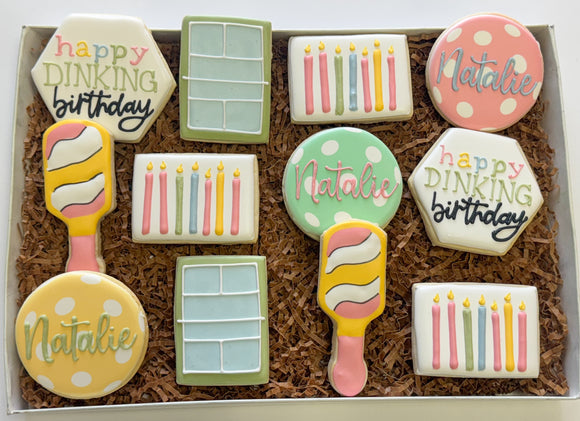 Pickleball theme sugar cookies (2) - 1 Dozen