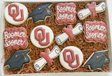 Boomer Sooner Graduation Sugar Cookies - 1 Dozen
