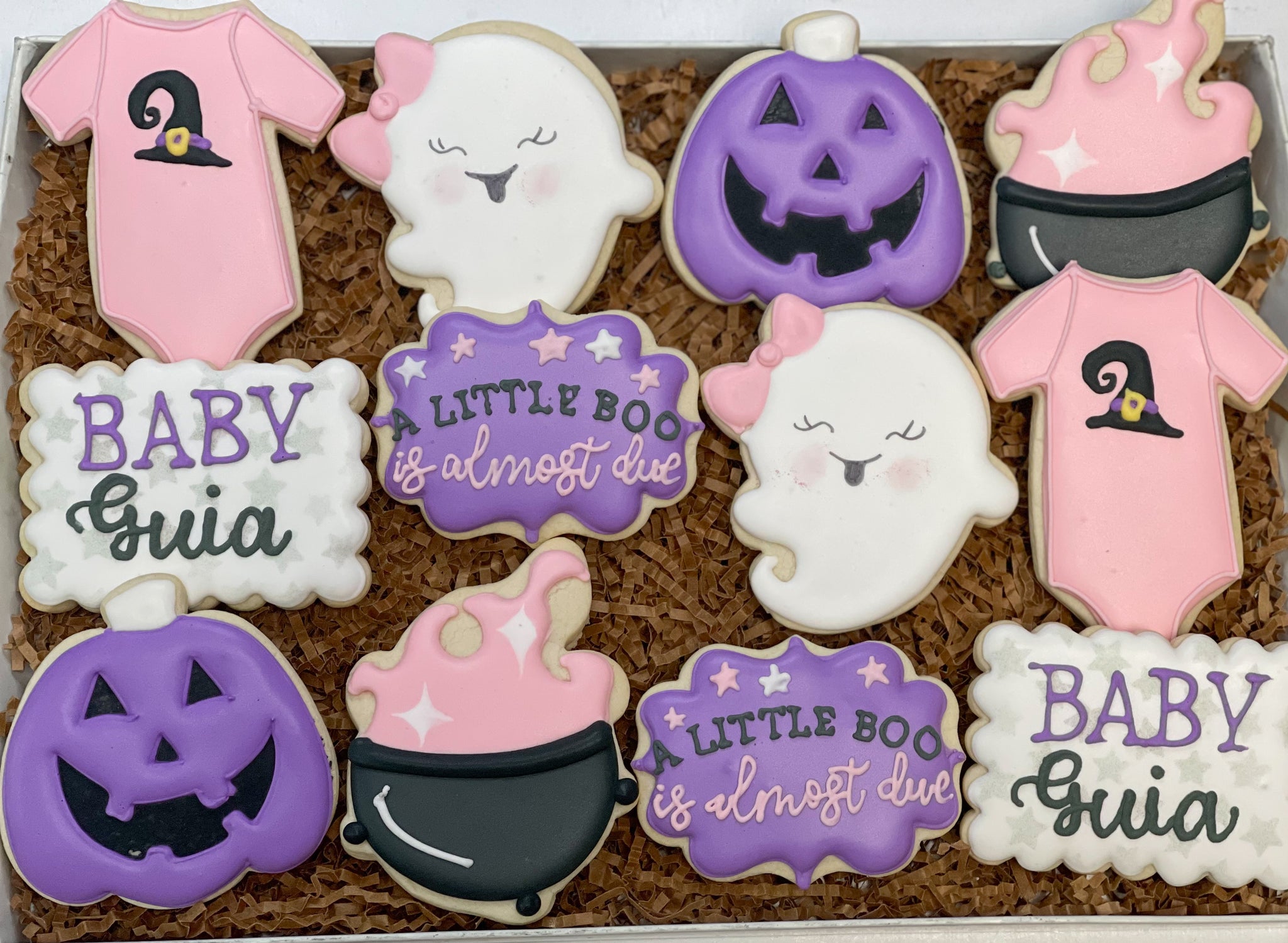 Little Boo Baby Shower sugar cookies - 1 Dozen – casebakes cookies