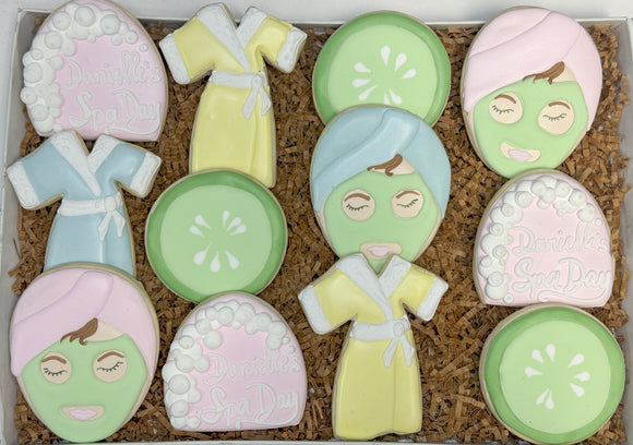 Spa theme sugar cookies - 1 Dozen