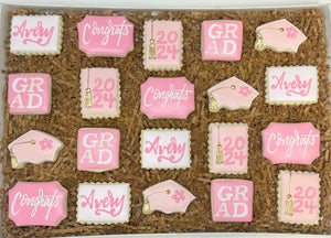 Mini Graduation cookies Sugar Cookies - 2 Dozen