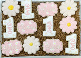 Floral Birthday sugar cookies - 1 dozen