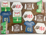 Football Birthday theme sugar cookies - 1 Dozen