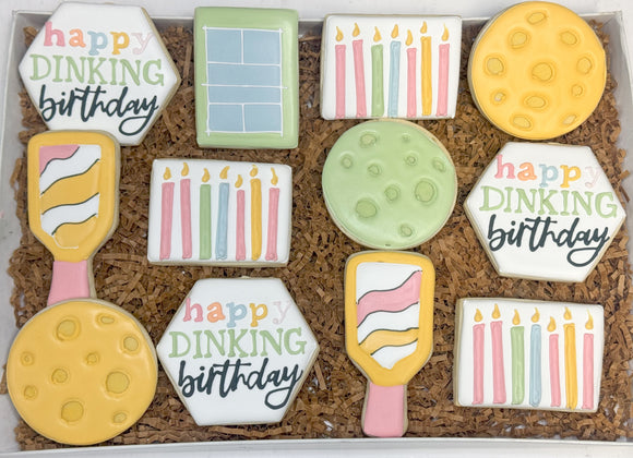 Pickleball theme sugar cookies (2) - 1 Dozen