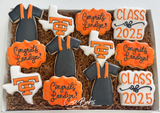 Texas City Graduation Decorated Sugar Cookies - 1 Dozen