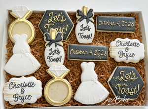 Let's Toast Engagement Sugar Cookies - 1 Dozen