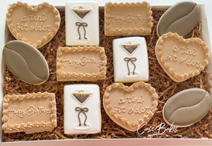 Tini Bit Older Espresso themed birthday Sugar Cookies - 1 Dozen