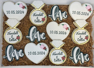 Bridal shower Love Sugar Cookies - 1 Dozen