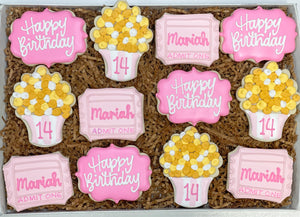 Movie themed birthday sugar cookies - 1 Dozen