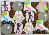 Groovy Disco Skating theme sugar cookies - 1 Dozen