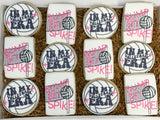 Volleyball theme sugar cookies - 1 Dozen