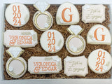 Modern Engagement sugar cookies - 1 Dozen