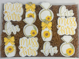 Sunflower Bridal Shower themed Sugar themed Cookies - 1 Dozen