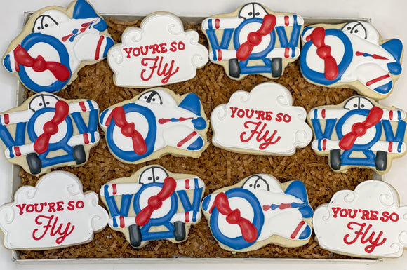 Airplane Sugar cookies - 1 Dozen