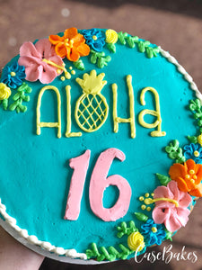 Hawaiian Birthday cookie Cake