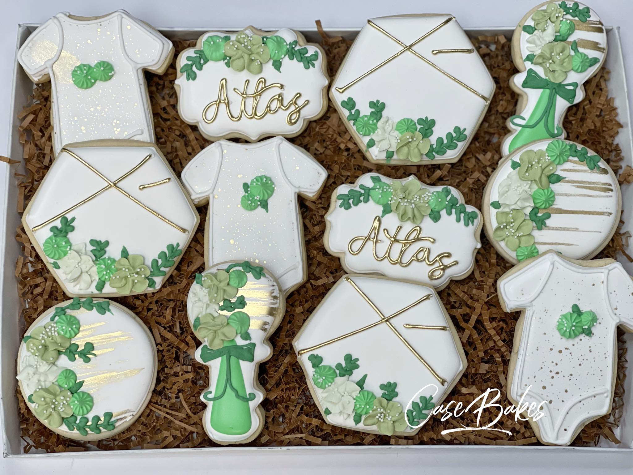 royal icing succulent cookies Succulent baby shower
