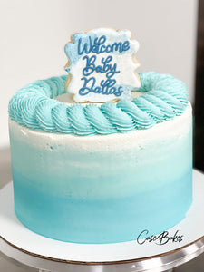 Watercolor Baby Shower Cake