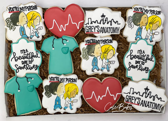 Greys Anatomy Cookies - 1 Dozen