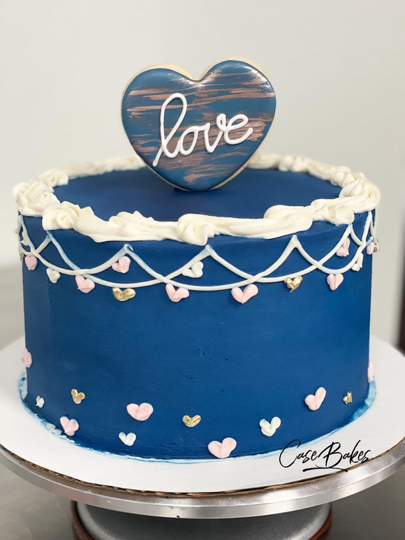 Heart Banner Cake