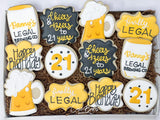 Cheers to 21 years Sugar Cookies - 1 Dozen