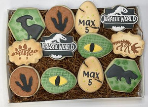 Dinosaur Birthday Sugar cookies - 1 Dozen