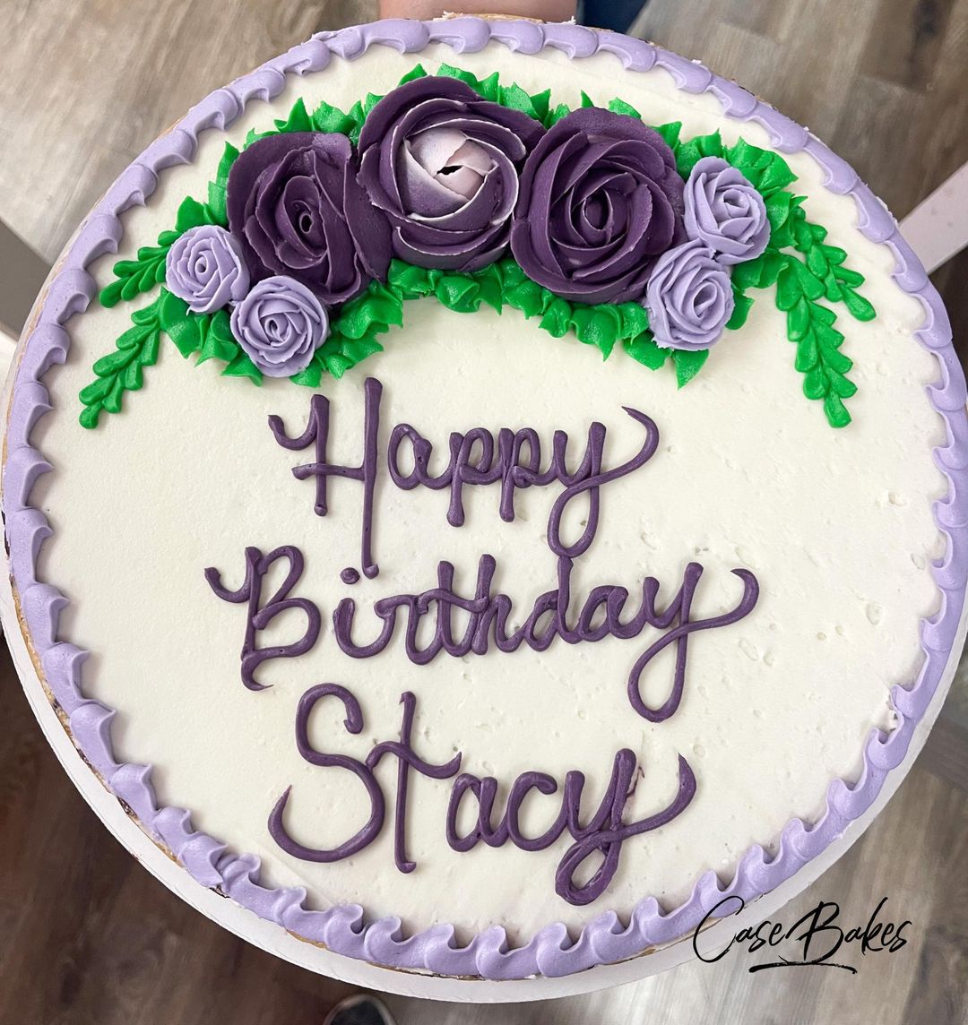 Floral Birthday Cookie Cake – casebakes cookies