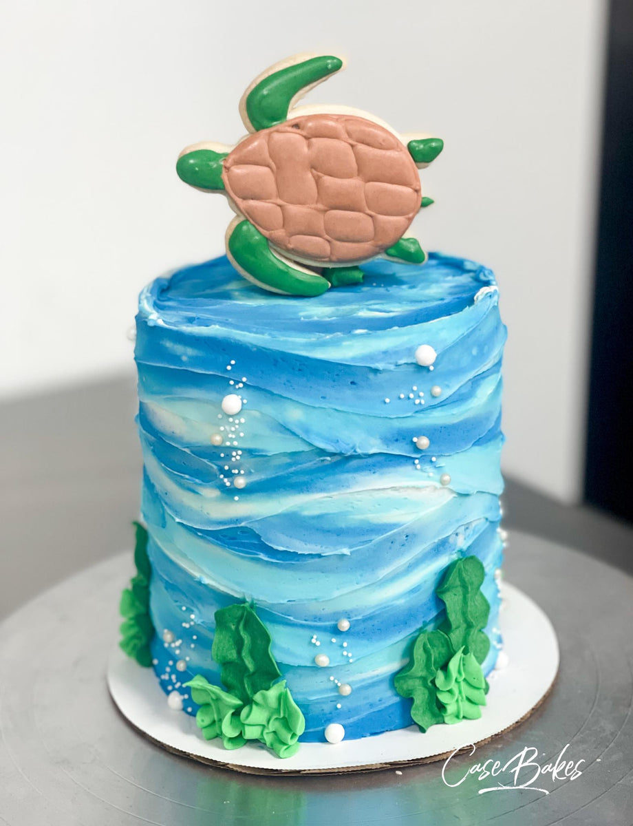 Turtle Ocean Cake – casebakes cookies