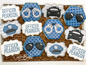 Police Officer Sugar Cookies - 1 Dozen