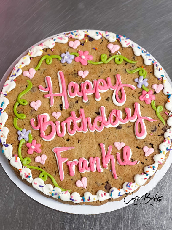 Floral hearts birthday cookie Cake