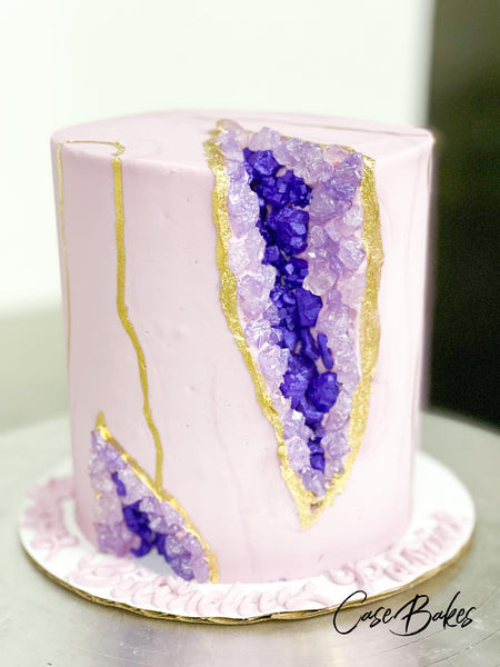 Geode Cake with a Stone Marble Fondant Effect - Cake Decorating Tutorial -  YouTube