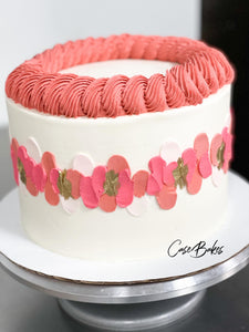 Pink and gold Abstract Cake