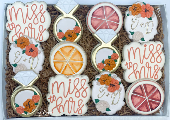 Bridal Shower Fall/Fruit themed Sugar cookies - 1 dozen