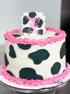 Cow print cake