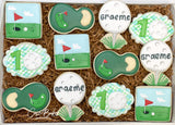 Golf Theme Birthday Sugar cookies (1) - 1 dozen