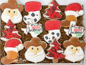 Texas Christmas Sugar cookies - 1 Dozen