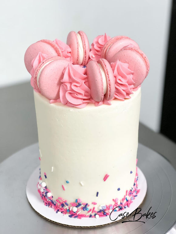 Macaron Sprinkle Cake