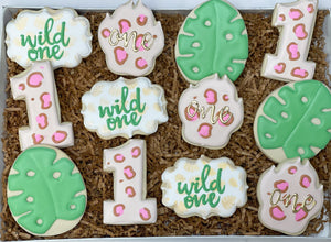 Wild One Safari Themed Sugar Cookies - 1 Dozen