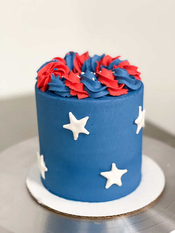 Stars 4th of July cake