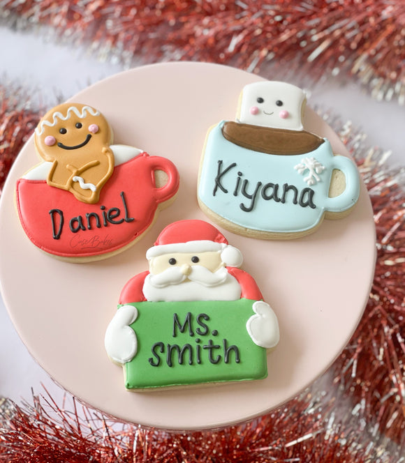 Personalized Christmas Cookie - 1 Cookie