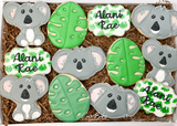 Koala Bear Birthday Sugar cookies - 1 dozen