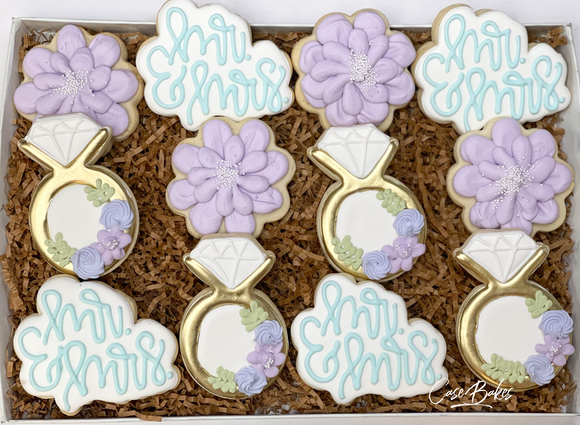 Mr & Mrs Wedding Cookies Sugar cookies - 1 dozen