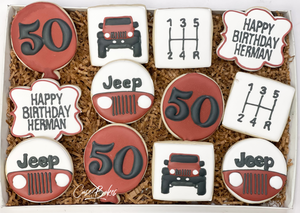 Jeep Birthday Sugar cookies - 1 dozen