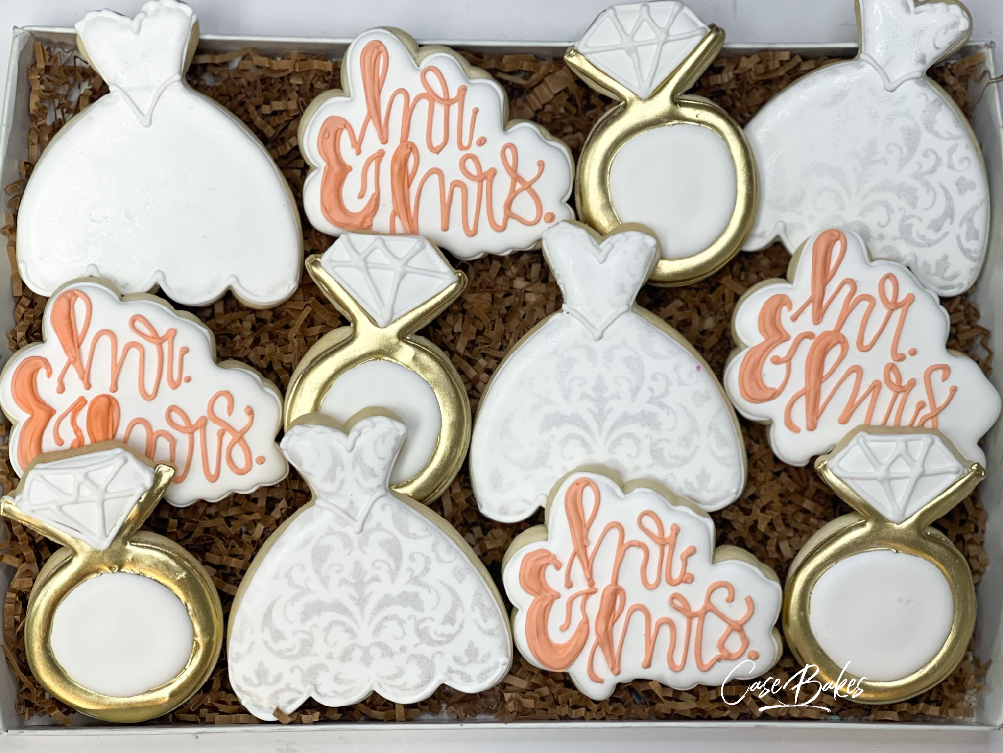 Bridal Shower Dress Sugar cookies