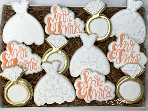 Bridal Shower Dress Sugar cookies - 1 dozen Bridal Shower Dress Sugar cookies - 1 dozen