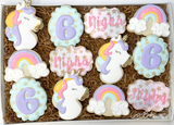 Unicorn Birthday Sugar cookies - 1 dozen