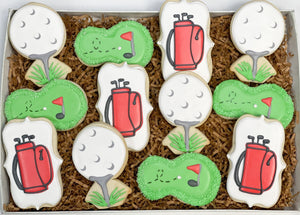 Golf themed sugar cookies - 1 dozen