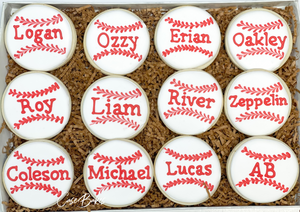 Baseball team Sugar cookies - 1 Dozen