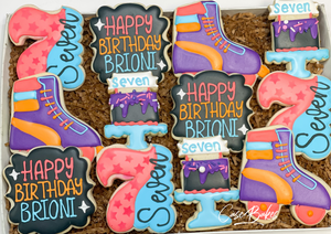 Skating Birthday Sugar cookies - 1 Dozen