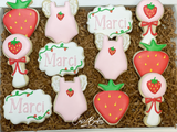 Strawberry Baby Shower sugar cookies - 1 Dozen